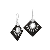 SE-5217-SHB Sterling Silver Earring With Black Shell Jewelry Bali Designs Inc